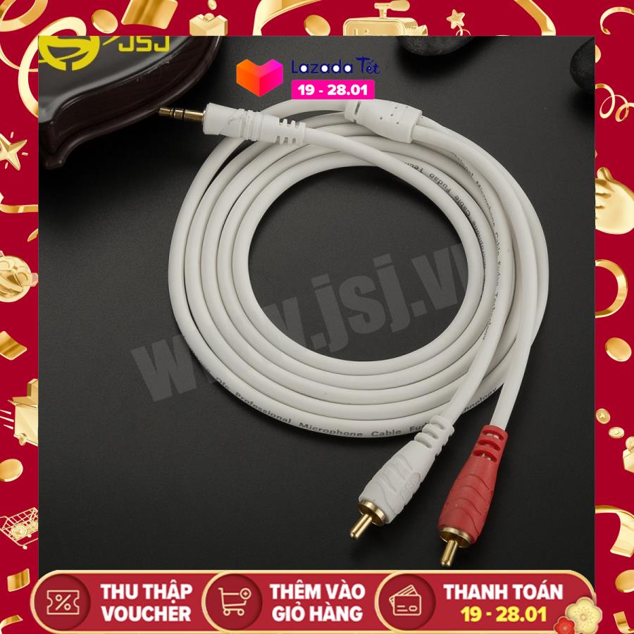 Dây Tín Hiệu 3 Li (3.5mm) Ra 2 AV Dài 5m JSJ-3321