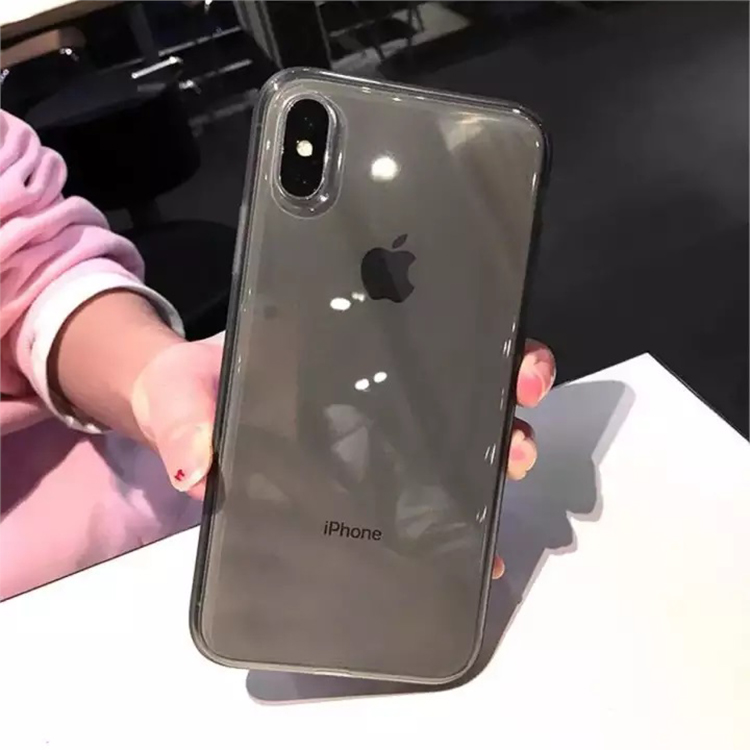 Ốp Lưng Màu Pastel Trong Suốt Cao Cấp ( 3 màu pha - ĐEN TRONG HỒNG ) - ỐP IPHONE