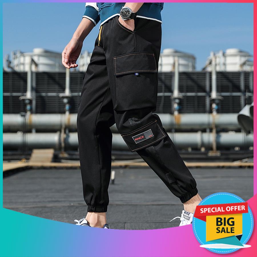 [ Hoàn Tiền 15% ] Quần Jogger Nam Cạp Chun Bo Ống Phối Túi Hộp Sành Điệu In Chữ ANCK Phong Cách Thể Thao Trẻ Trung Khỏe Khoắn Cá Tính SOYOUNG VN MEN QUAN 063