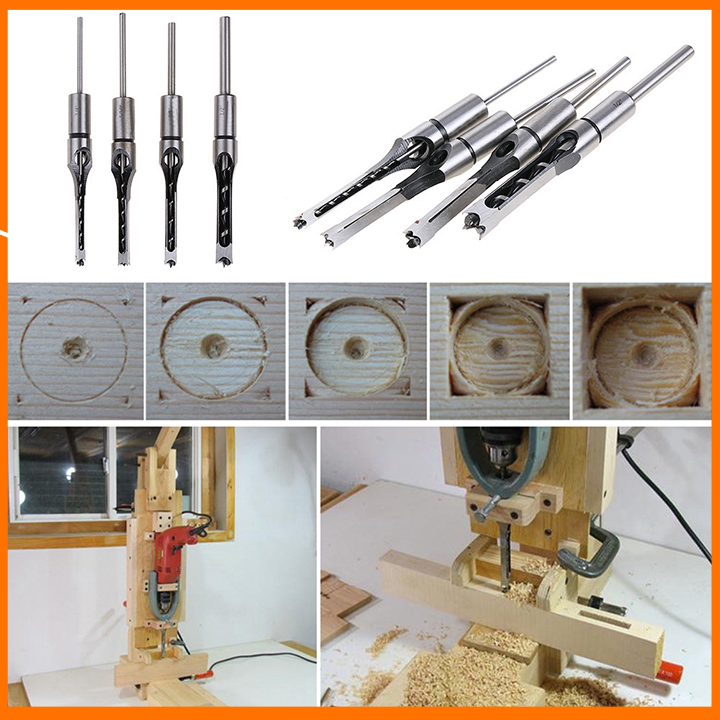 Mũi Đục Bái Long Dài - Mũi Đục Mộng Vuông, Đục Mộng Gỗ Cưc Nhanh