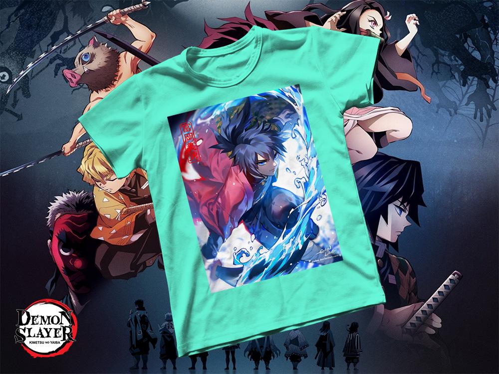 [HCM]Áo thun Cotton Unisex - Anime - Kimetsu no Yaiba - Thủy trụ tomioka