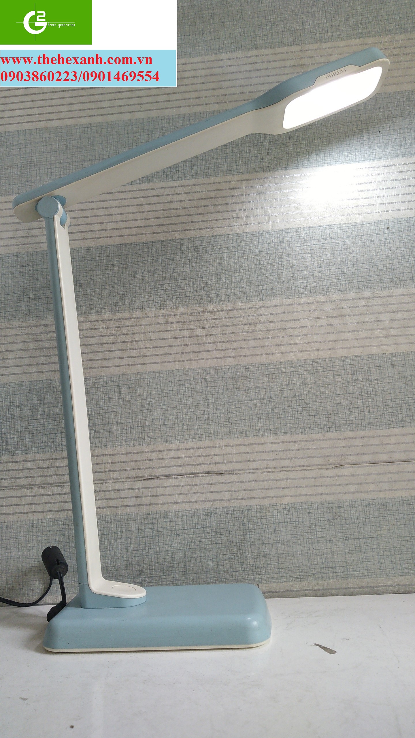 [HCM]ĐÈN LED ĐỂ BÀN – PHILIPS 71662 SPADE BLUE