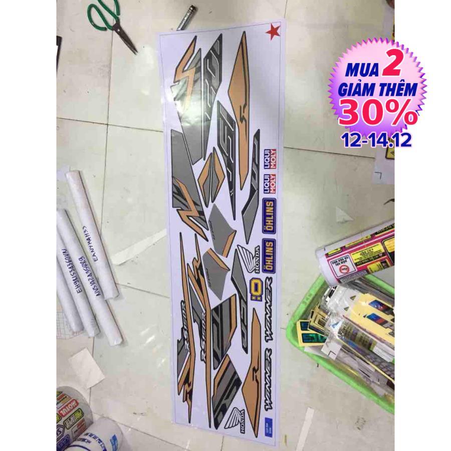 Tem rời xe winner dán xe đen