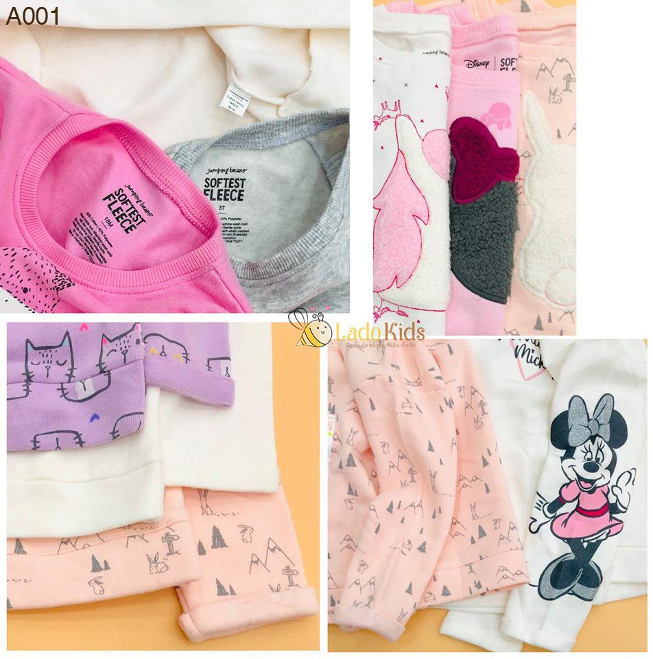 ÁO NỈ BÉ GÁI JUMPING BEANS - A001