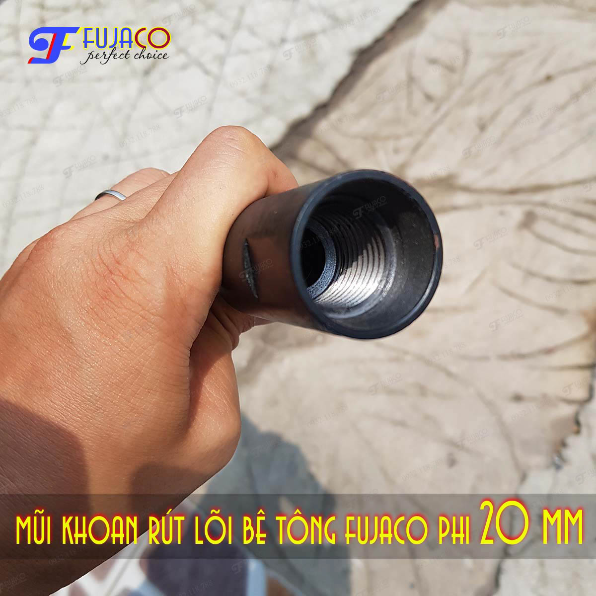 [HCM]Mũi khoan rút lõi bê tông phi 20 mm - FUJACO
