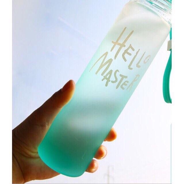 BÌNH THUỶ TINH HELLO MASTER 420ML MÀU SẮC JH-12 {Combo 2 màu}