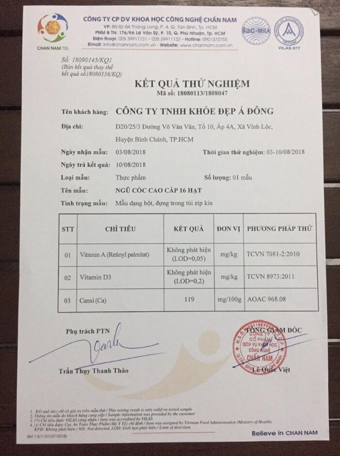 Ngũ Cốc Bà Bầu Cao Cấp 16 Hạt Á Đông