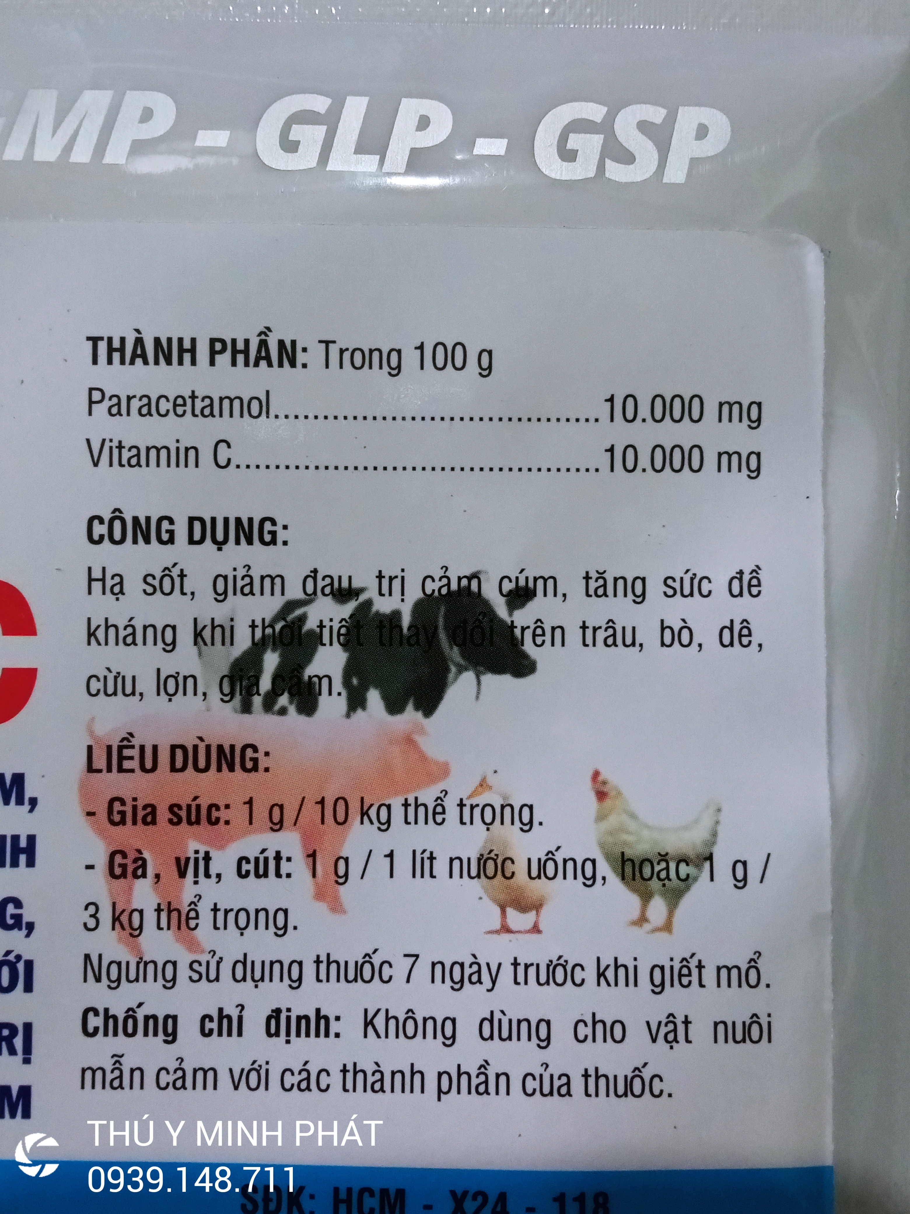 Sản phẩm Para C gói 100g