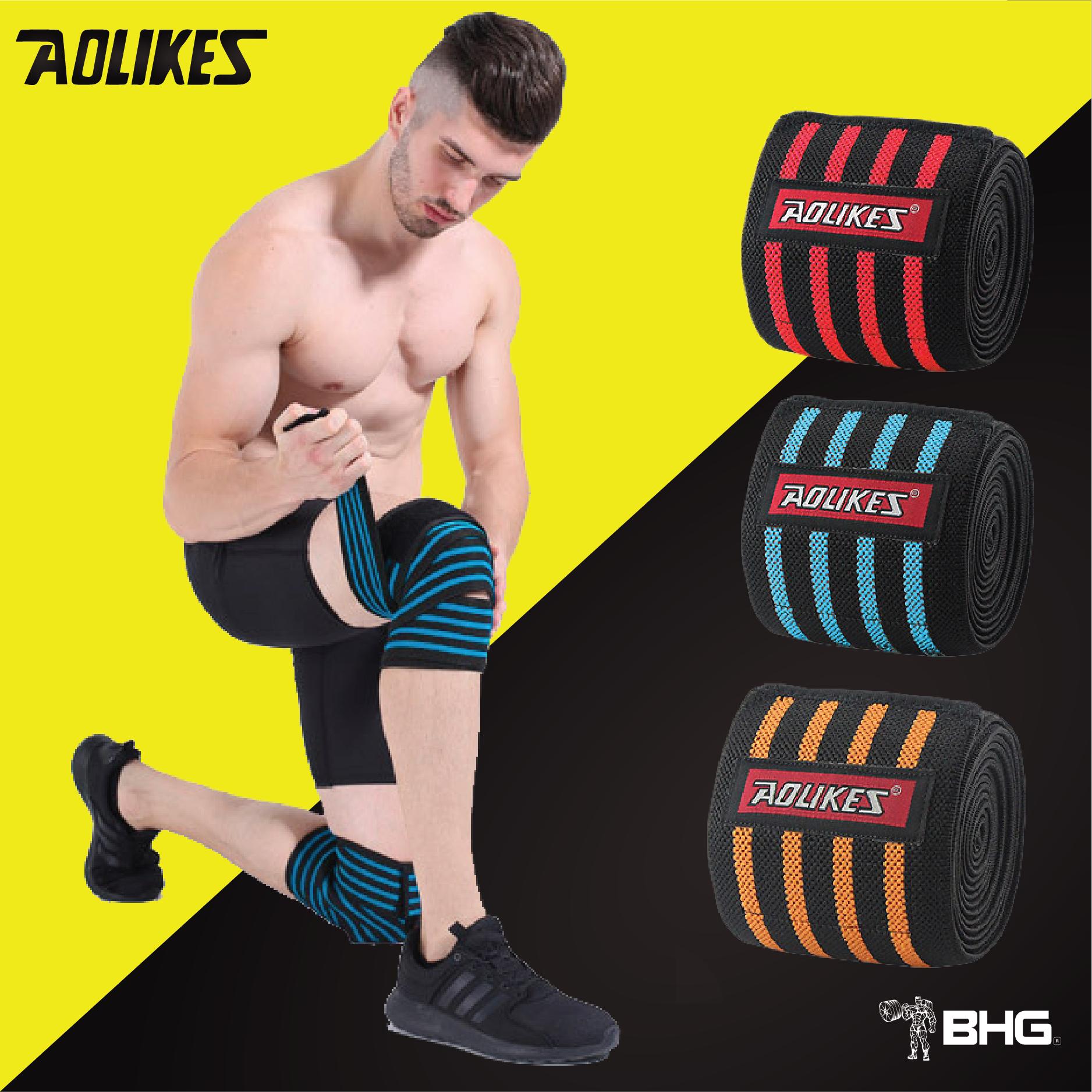 Đôi Dây Quấn Gối Tập Gym, Đai Gối Thể Hình AOLIKES (Đôi)