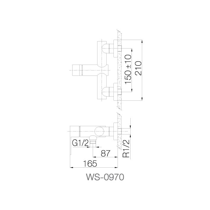 WS-0970 - Củ sen tắm nóng lạnh - INOX SUS 304