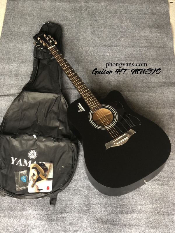 [Tặng kèm phụ kiện] Đàn guitar acoustic HT music giá rẻ sinh viên màu đen