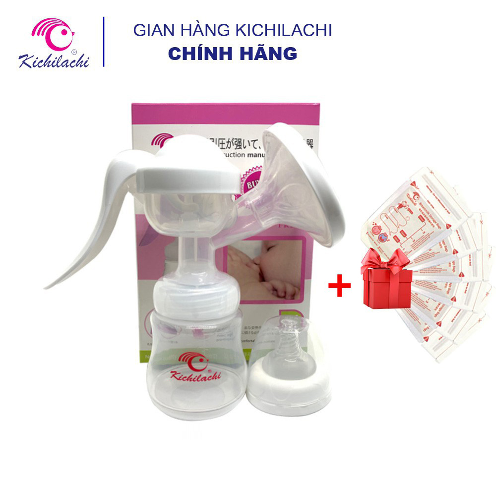 Dụng cụ hút sữa tay kichilachi Nhật(tặng 6 túi trữ sữa)