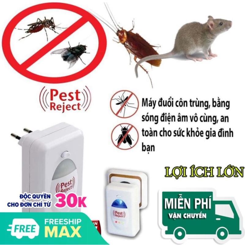 Máy Đuổi Chuột, Máy Đuổi Các Loại Côn Trùng Pest Reject Bằng Sóng Âm Hiệu Quả, Bảo Vệ Sức Khỏe, An Toàn Khi Sử Dụng, Thiết Kế, Nhỏ Gọn, Trang Nhã, Có Đèn Báo Sáng Ban Đêm Thay Cho Đèn Ngủ.không gây hại tới con người