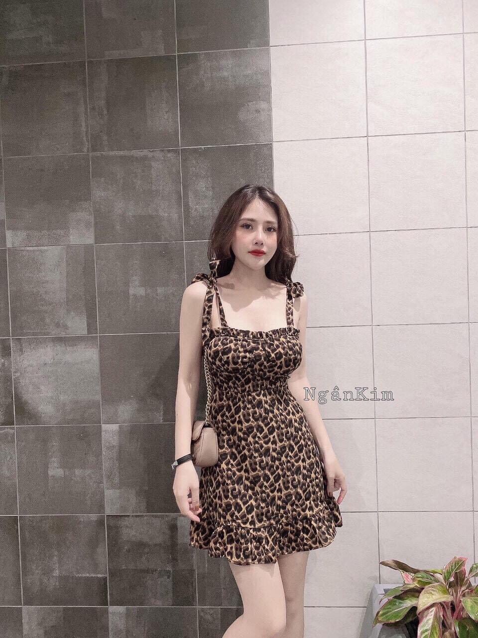 [HCM]ĐẦM BEO HAI DAY CỘT NƠ VAI XÒE NHẸ