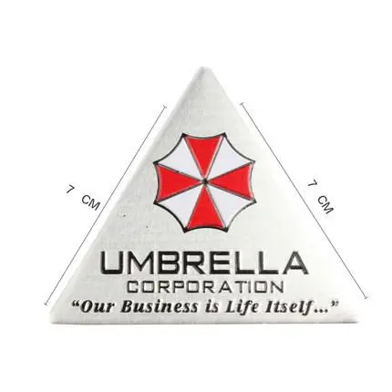 Tem nhôm dán xe Umbrella tam giác đều cạnh 7cm màu bạc