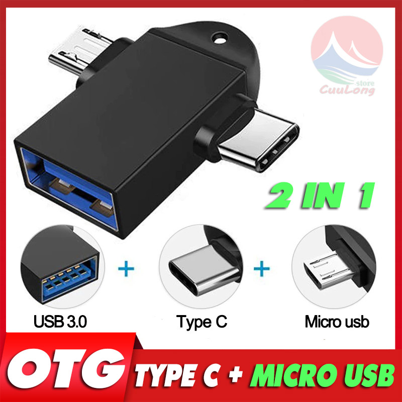 OTG USB 3.0 Type C Micro Android 2 In 1 Multifunction , Peripheral Connection With Android Phone Keyboard Mouse Handle OTG adapter cable