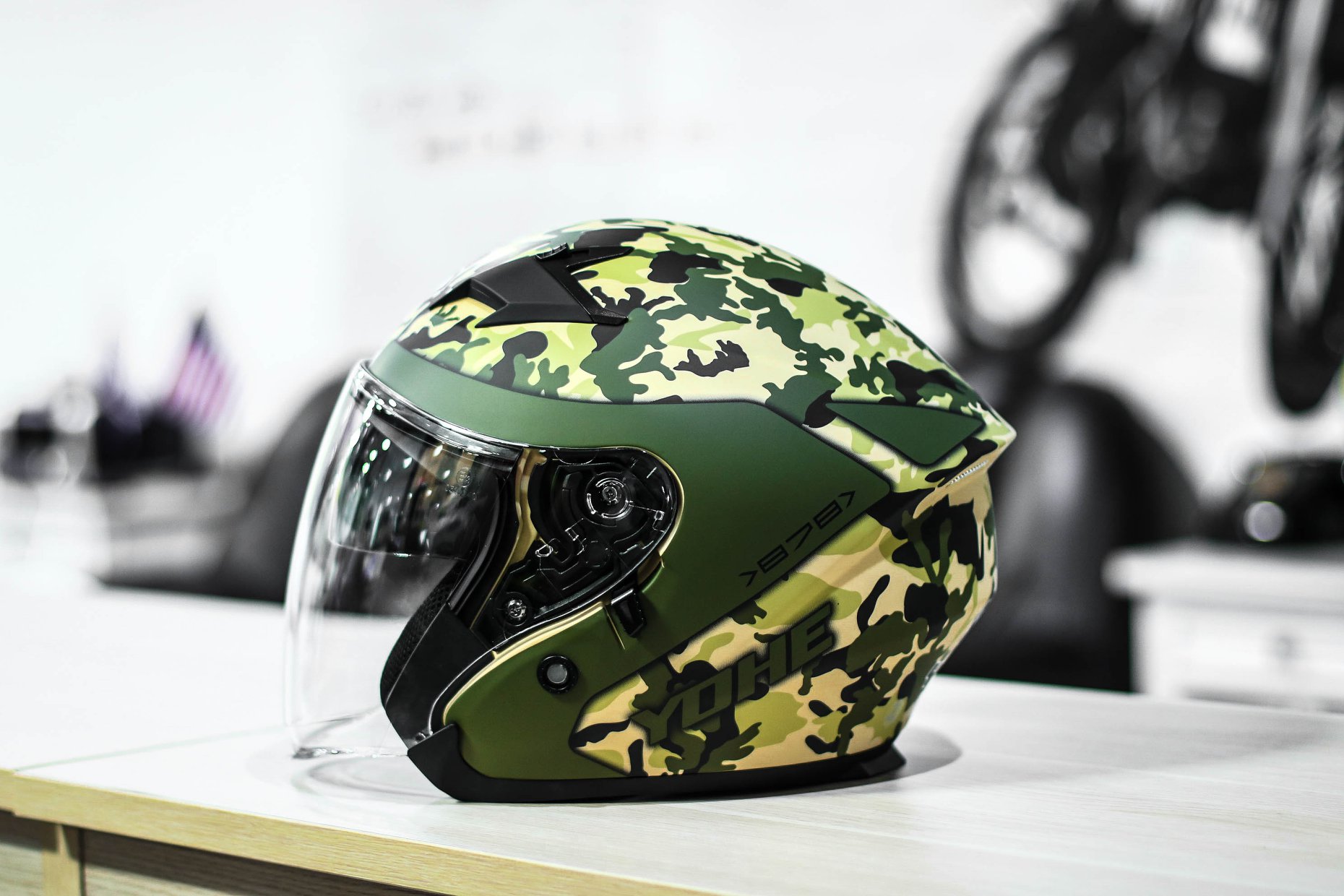 [CHÍNH HÃNG] MŨ BẢO HIỂM 3/4 2 KÍNH YOHE 878 CAMO