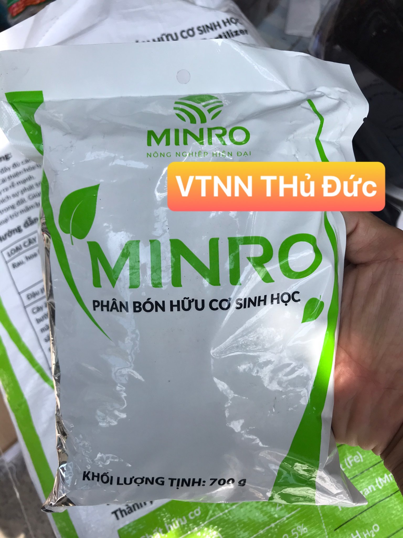Phân hữu cơ sinh học Minro 700gam