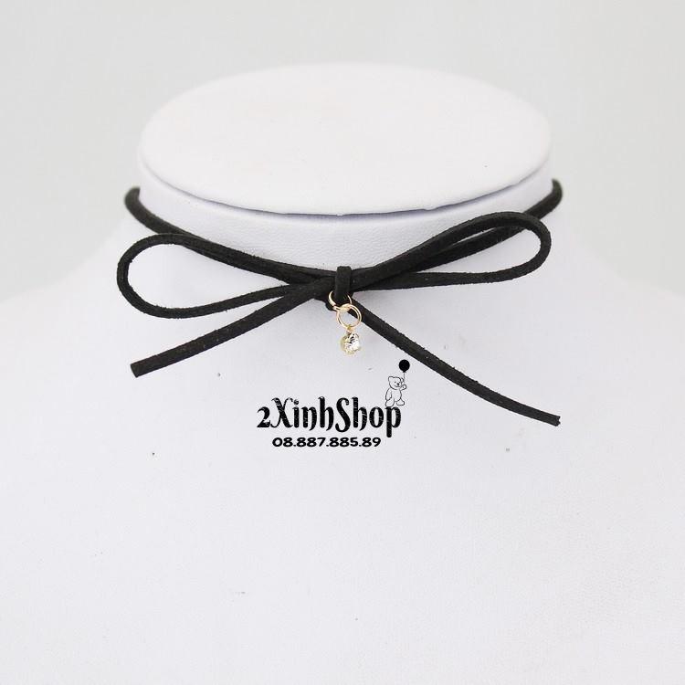 [HCM]Vòng cổ choker nhung mặt pha lê CK002