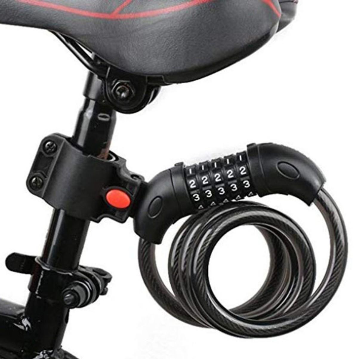 Khóa dây xe đạp bảo mật 5 số