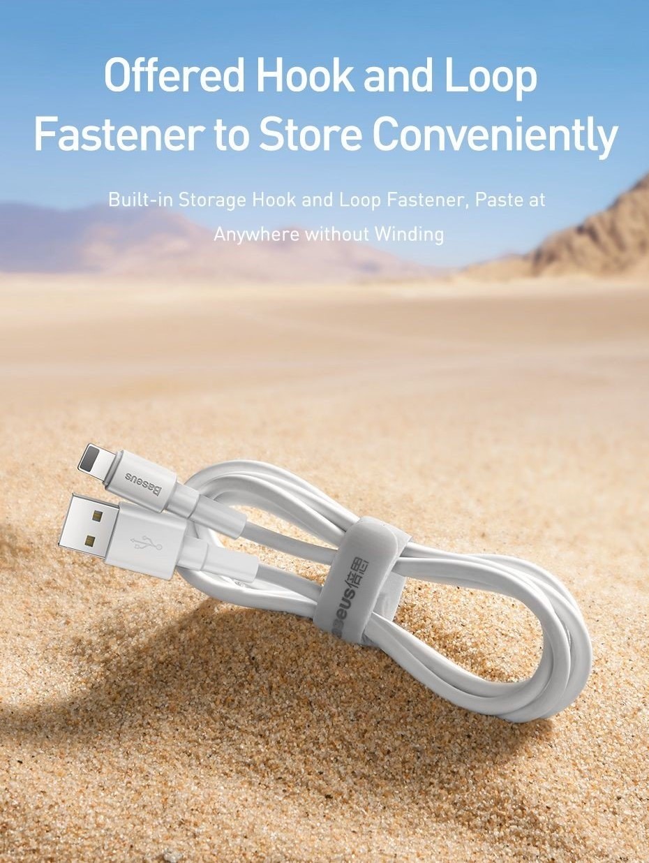 [FREESHIP]Cáp dây sạc nhanh và truyền dữ liệu Baseus Mini White Cable USB For Lightning (2.4A)/Micro USB (2.4A)/Type C (3A) chiều dài 1m truyền dữ liệu tốc độ cao 480Mbps 2.4A dây siêu bền abshop365 hshop365hn hshop365 abshop hshop