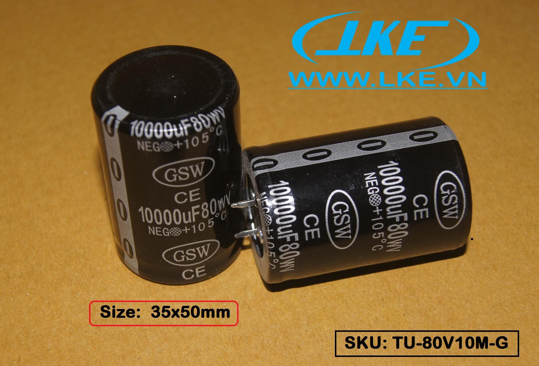 [HCM]Tụ nguồn 80V 10000uF GSW
