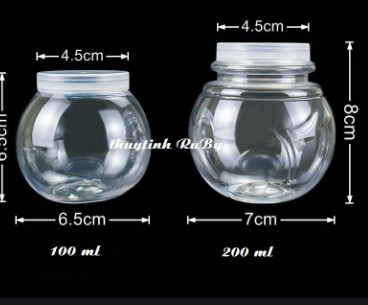 [HCM]10 Hũ Sữa Chua Tròn 100ml Nắp Nhựa