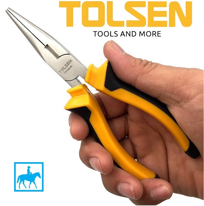 Kìm kềm cắt mỏ nhọn 6 inch 160mm long Nose Pliers TOLSEN 10006