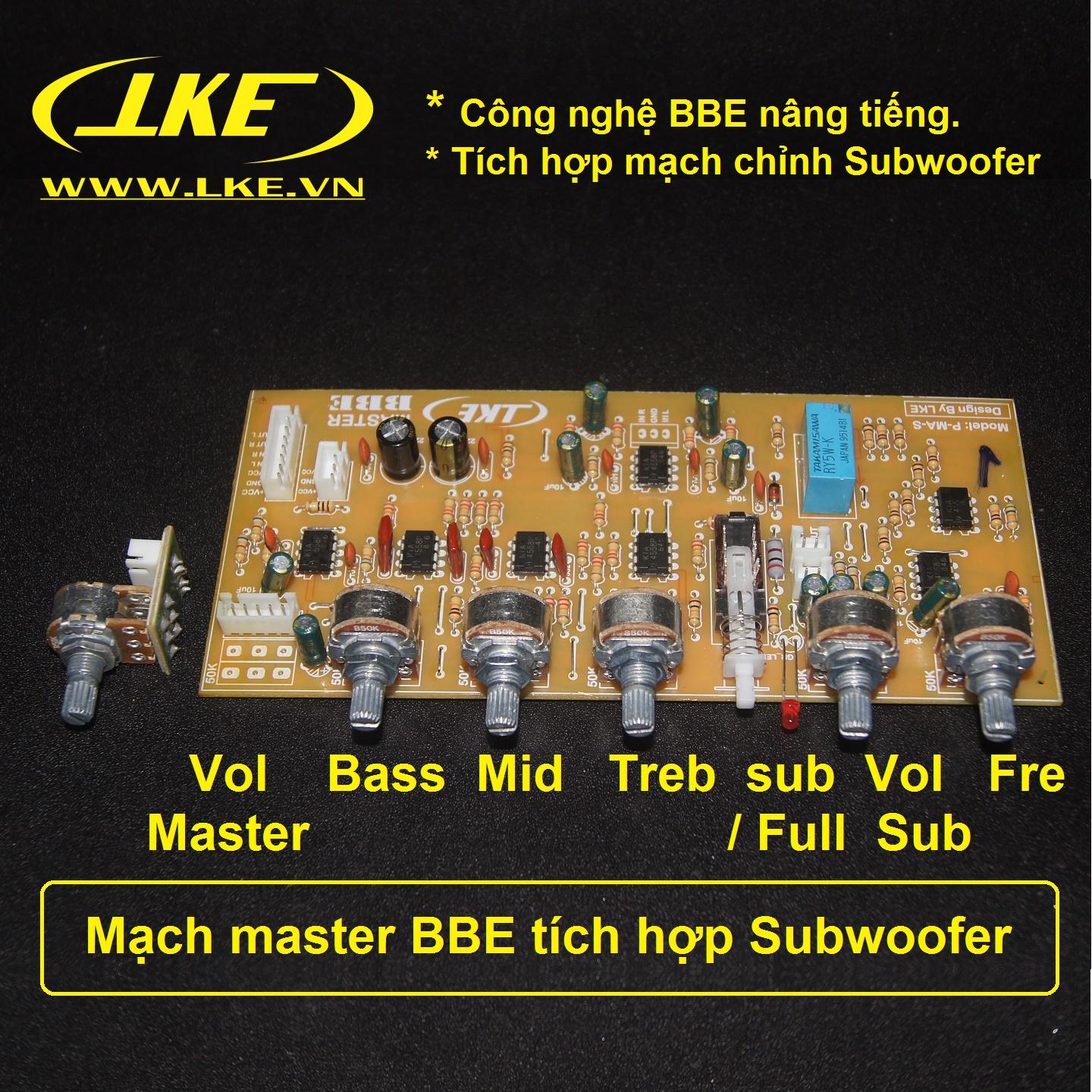 [HCM]Mạch master amply tích hợp chỉnh SUB LKE