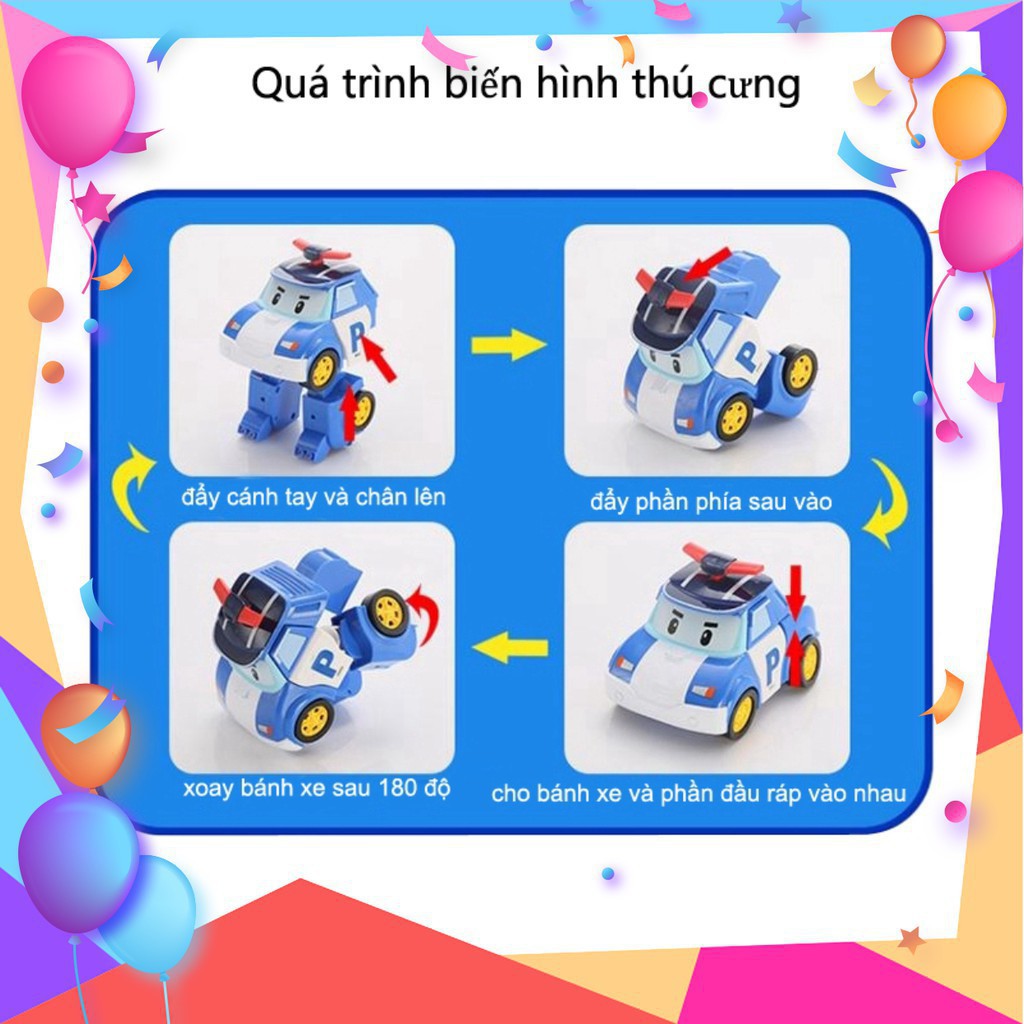 Xe Robocar Poli biến hình (4 mẫu, có hộp)