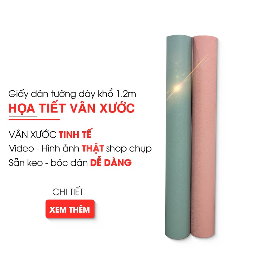 Giấy dán tường trơn vân xước - giấy dán tường phòng ngủ đẹp bóc dán khổ 1.2m