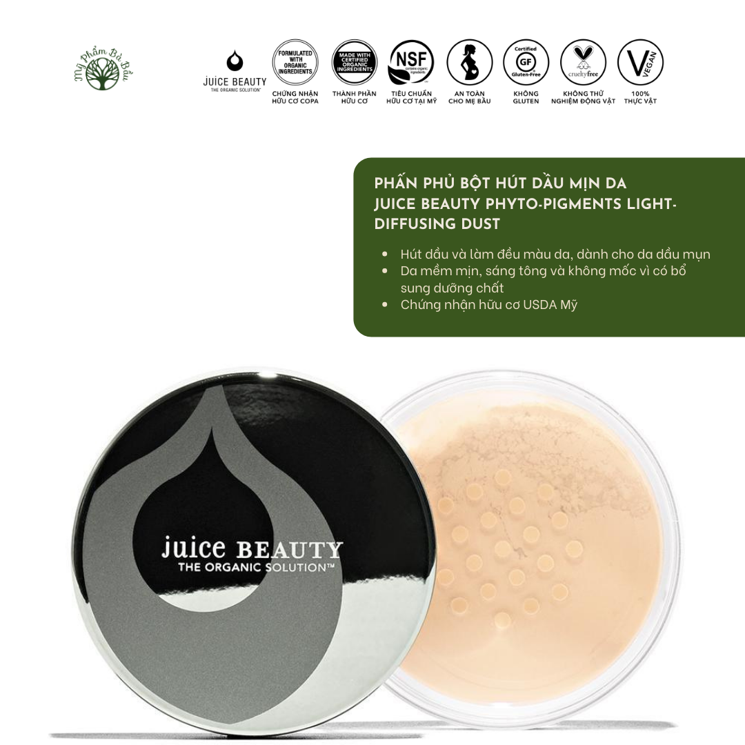 Phấn phủ bột hữu cơ cao cấp có màu Juice Beauty Phyto-Pigments Light-Diffusing Dust