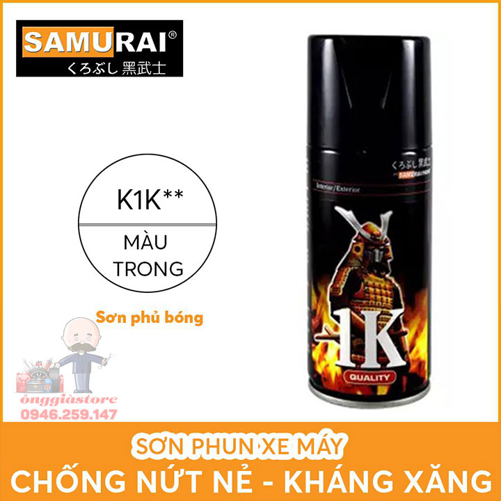SƠN SAMURAI PHỦ BÓNG MÀU TRONG K1K