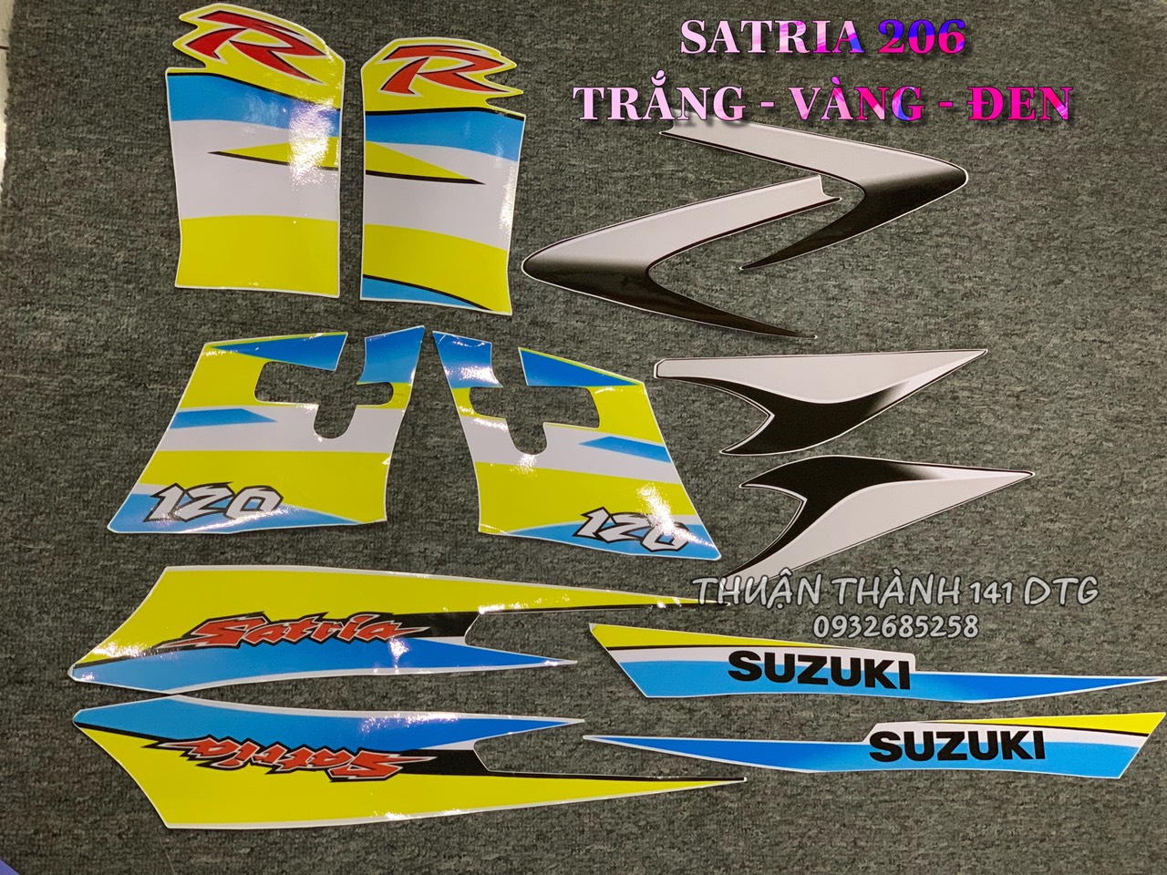TEM SATRIA 206 - ĐỦ MÀU - TEM 3 LỚP