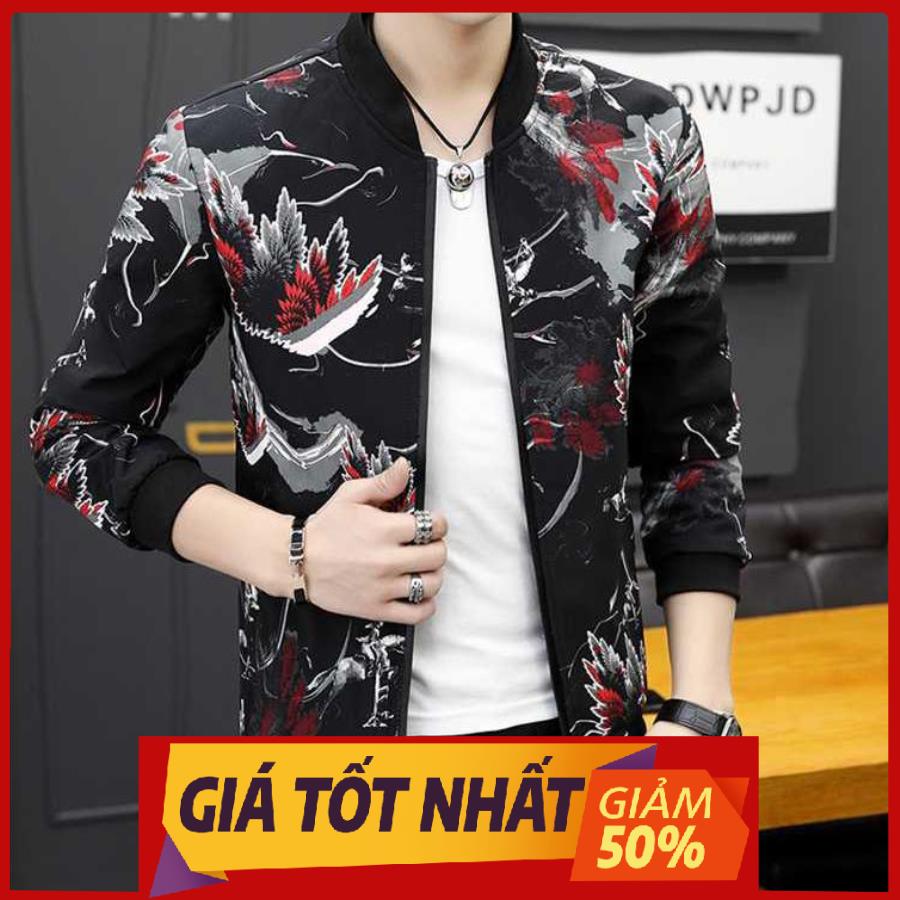 >> BÁO GIÁ ÁO KHOÁC BOMBER NAM KHÓA ĐỒNG 3 LỚP LÓT BÔNG DÁNG PILOT SÀNH ĐIỆU | Shopee Lazada Sendo Tiki mới nhất 65 Áo Khoác Nhẹ Nam Dáng Bomber Chống Nắng Họa Tiết Lá Đỏ Phá Cách Sành Điệu TOP1-STORE JK NAM 023