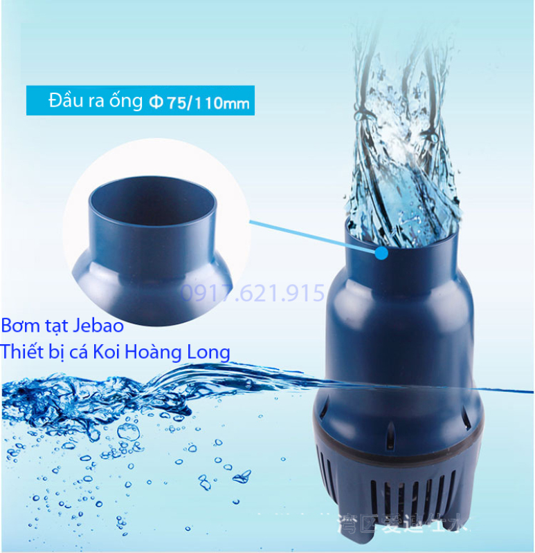 Bơm tạt Jebao LP 16000 - công suất 16 khối/h - Bơm thổi luồng hồ Koi - Bơm tiểu cảnh sân vườn - Cá koi Hoàng Long