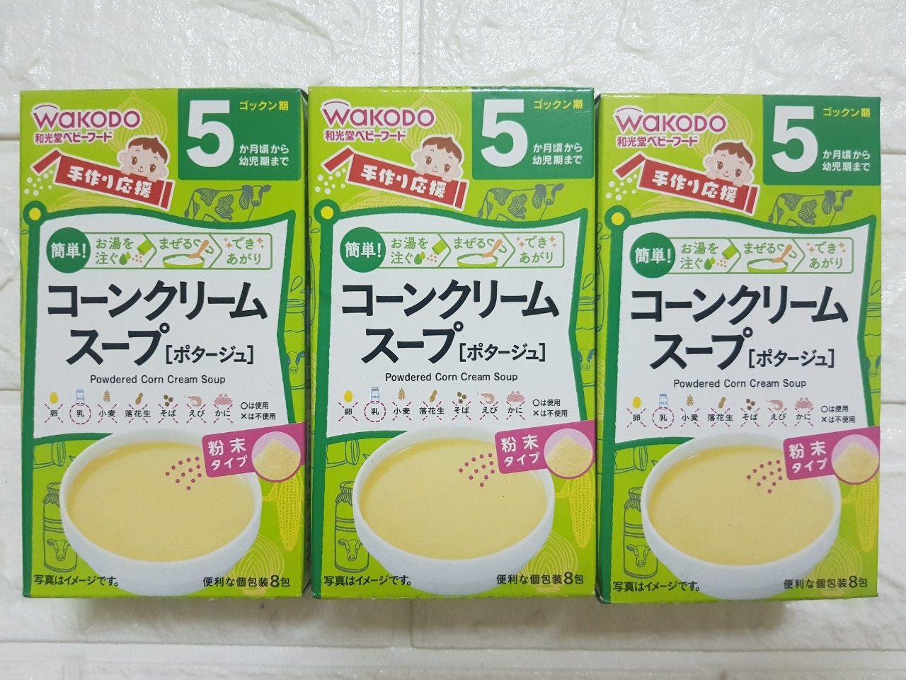 Combo 3 bột ăn dặm wakodo cho bé từ 5 tháng tuổi