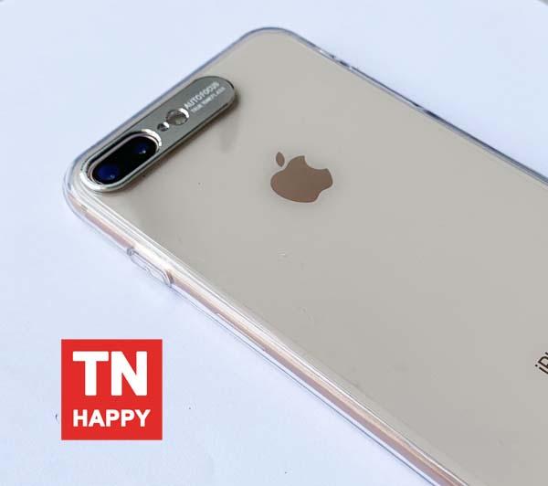 Ốp lưng IPhone 7 Plus / IPhone 8 Plus  bảo vệ camera -  chất lượng cao - Ốp lưng Auto Focus (Màu bạc) - TN Happy phân phối