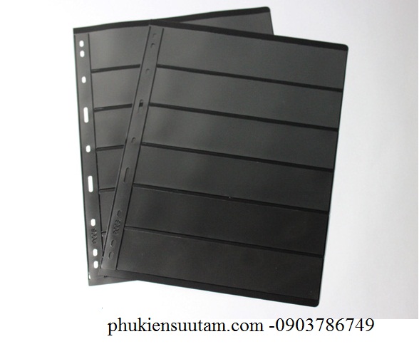 [HCM]Phơi 6 ngăn đen Kích thước phơi đựng tiền là: 215 x 280 mm màu màu đen đây là loại phơi được sử dụng thông dụng nhất đựng tiền và tem các loại - TMT Collection - P000010