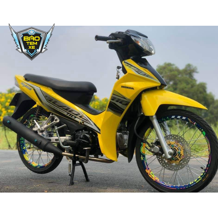 [ FREE SHIP ] TEM RỜI XE honda wave blade 110 dán xe vàng