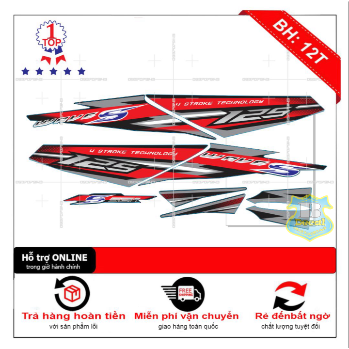 Tem rời wave S 125 thái