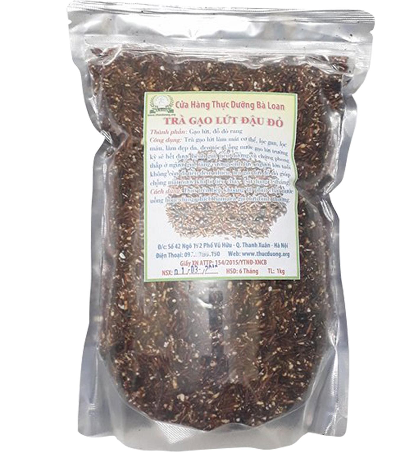 Red bean brown rice tea