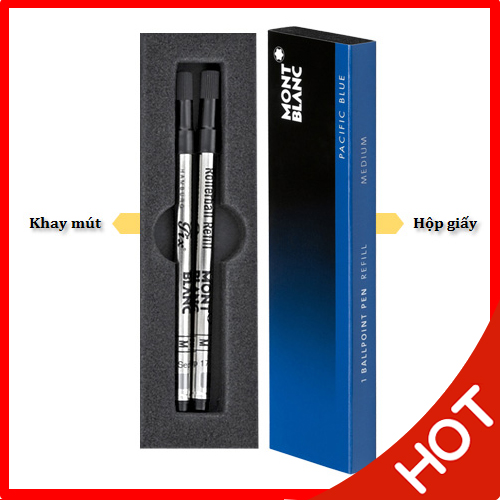 [Hộp 2 cây] Ruột bút Montblanc Ballpoint Board Xanh