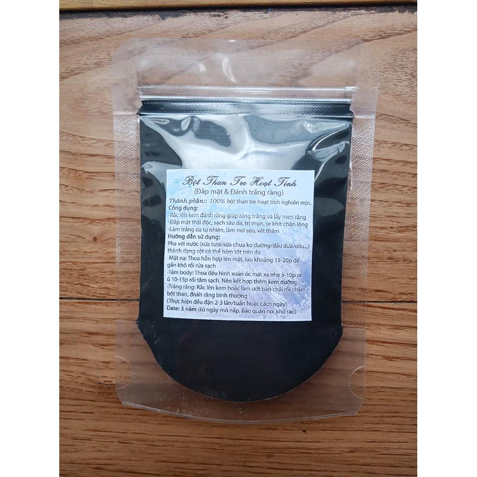 [HCM]Bột Than Tre Hoạt Tính 100 gram - Trị mụn Trắng Răng