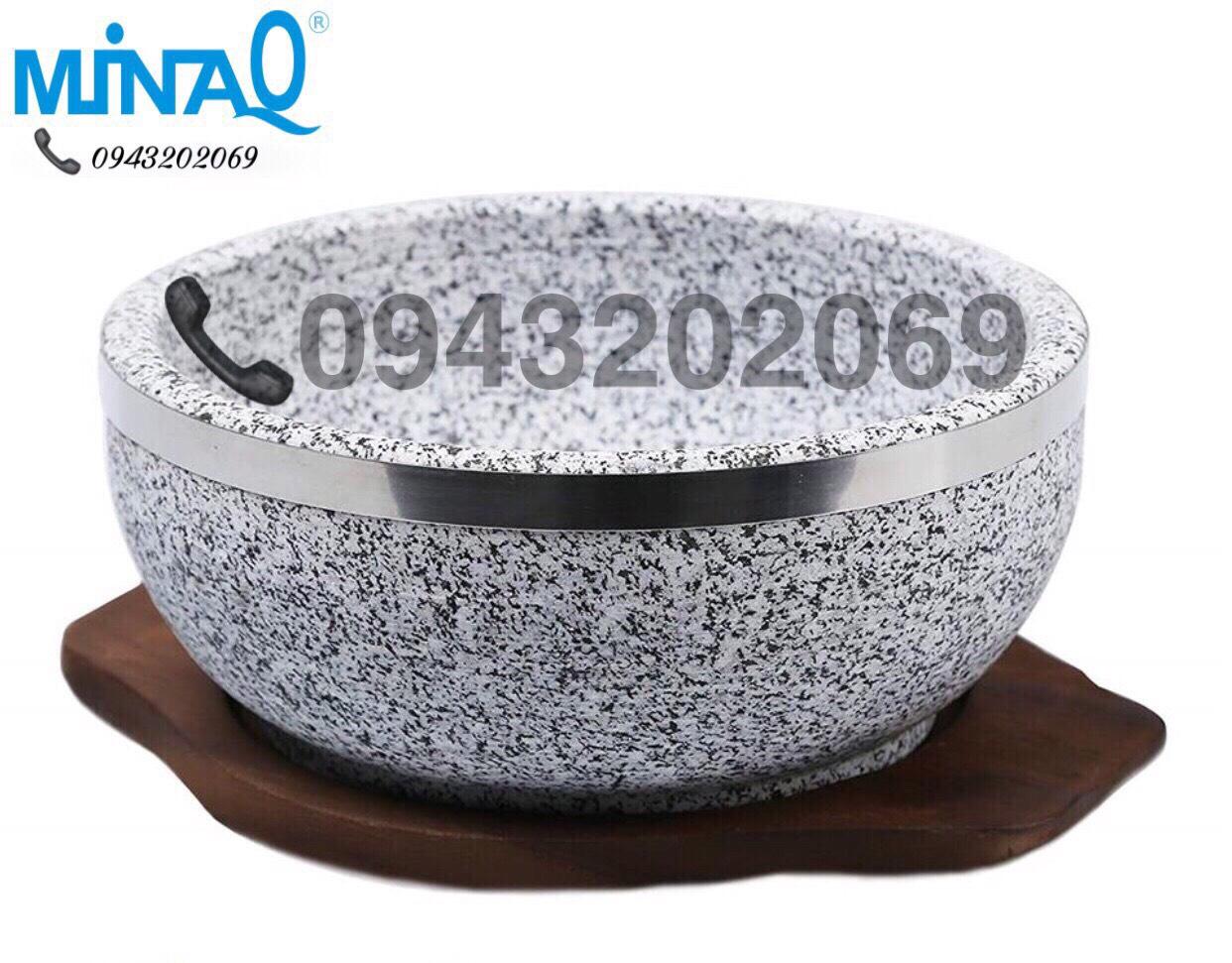 [HCM]THỐ ĐÁ - BÁT ĐÁ - TÔ ĐÁ HÀN QUỐC 20cm dùng làm phở thố đá cơm trộn