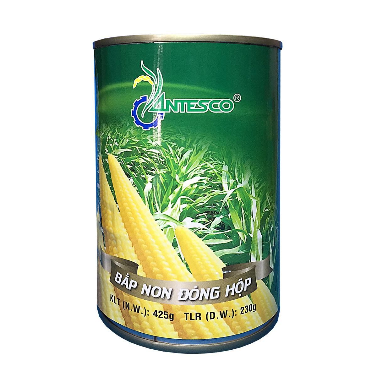 [HCM]Combo 6 hộp Bắp non đóng hộp (6 hộp x 425gr) - Bắp đóng hộp (425gr) - Thương hiệu Antesco