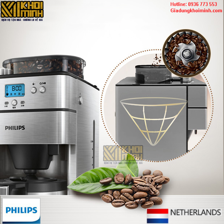 Máy pha cà phê Philips hd7753 là dòng máy tự động xay và pha cà phê dạng hạt. Máy có nhiều chế độ lựa chọn cách pha với dung tích bình chứa lớn, pha tối đa 10 ly cho mỗi lần.