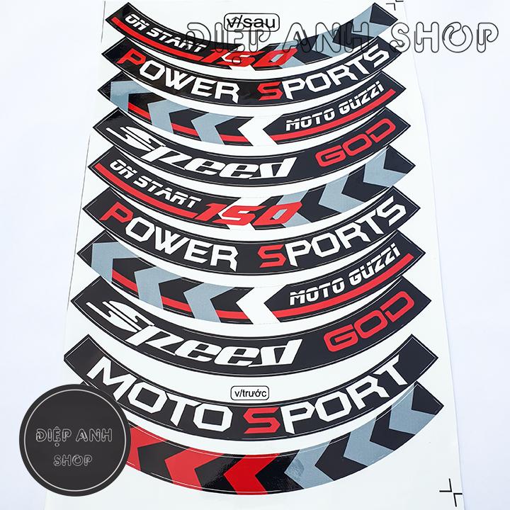 Tem vành bản to POWER SPORT 150 - Tem dán vành
