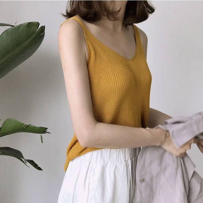 ÁO KIỂU NỮ HAI DÂY CỔ TIM THỜI TRANG