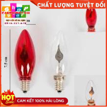 Bóng nhót lửa, nhót led màu đỏ- bóng đèn thờ lửa ngọn nến  -Giadung24h